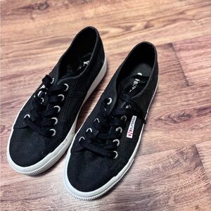 Superga Black Canvas Sneakers